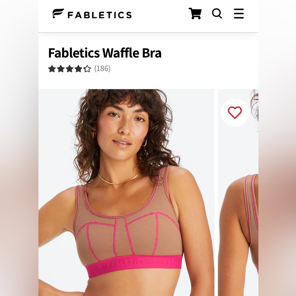 NWT FABLETICS waffle bra